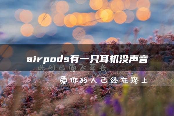 airpods有一只耳机没声音