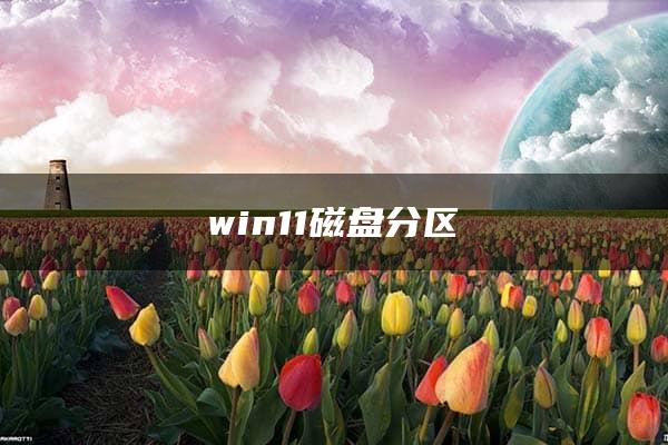 win11磁盘分区