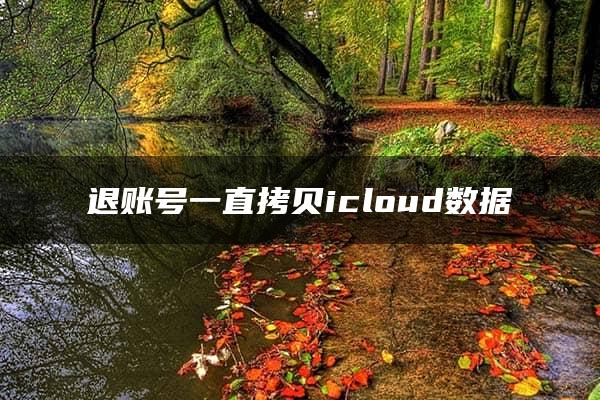 退账号一直拷贝icloud数据