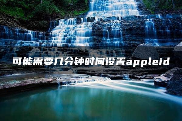 可能需要几分钟时间设置appleid