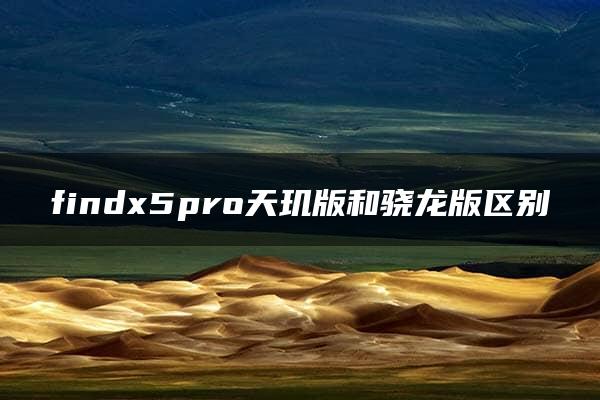 findx5pro天玑版和骁龙版区别