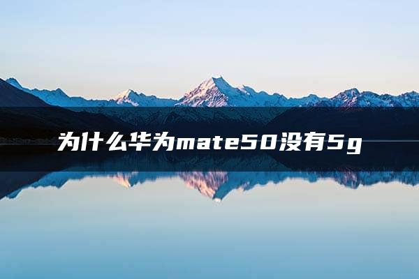 为什么华为mate50没有5g