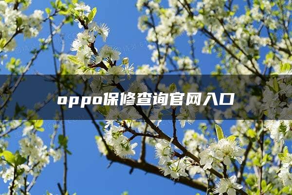 oppo保修查询官网入口