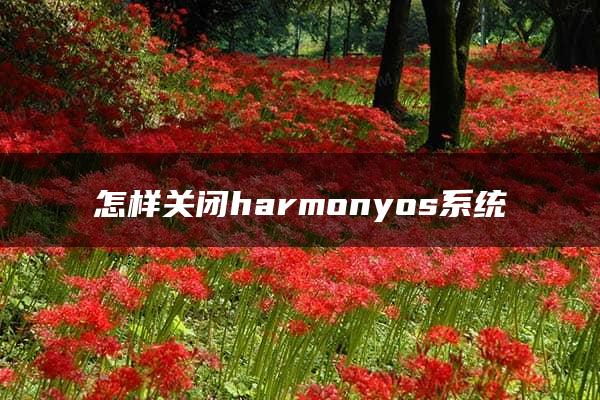 怎样关闭harmonyos系统