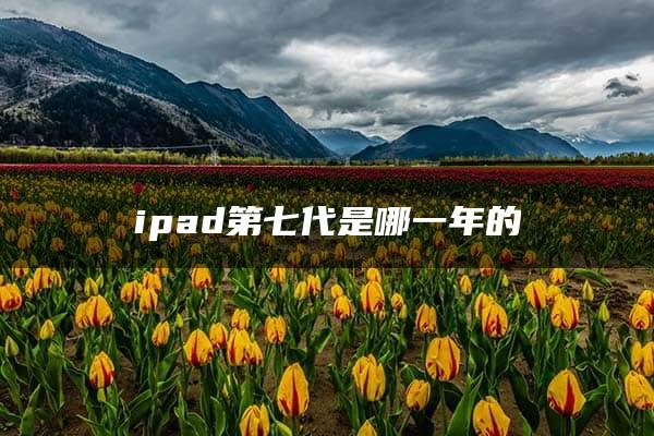 ipad第七代是哪一年的