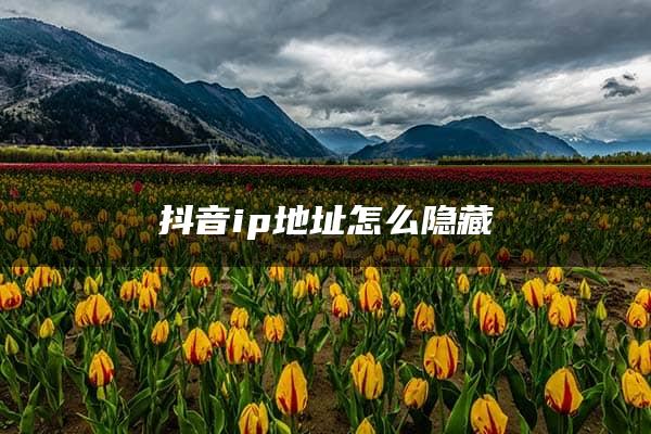 抖音ip地址怎么隐藏