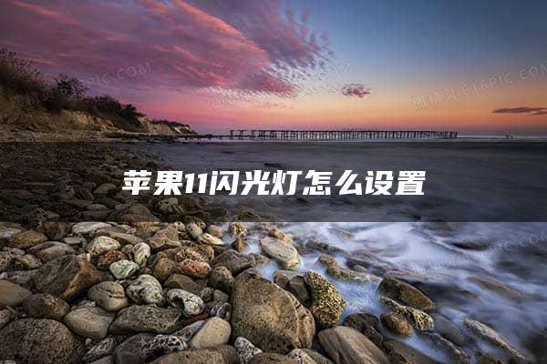 苹果11闪光灯怎么设置