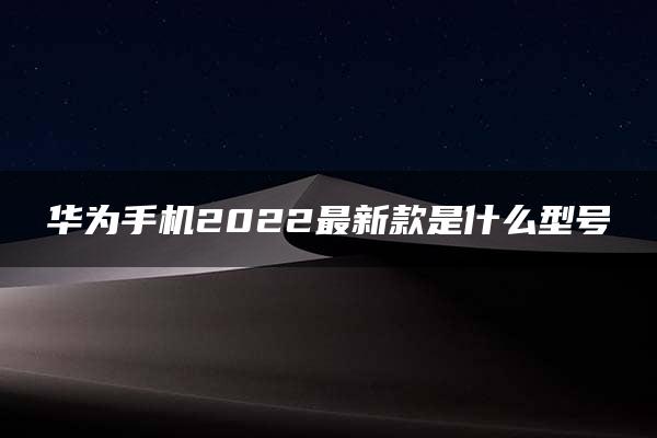 华为手机2022最新款是什么型号