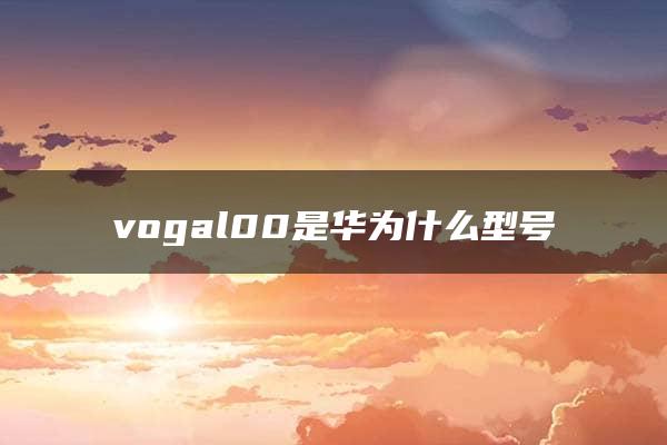 vogal00是华为什么型号