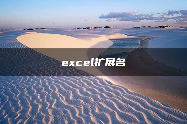 excel扩展名