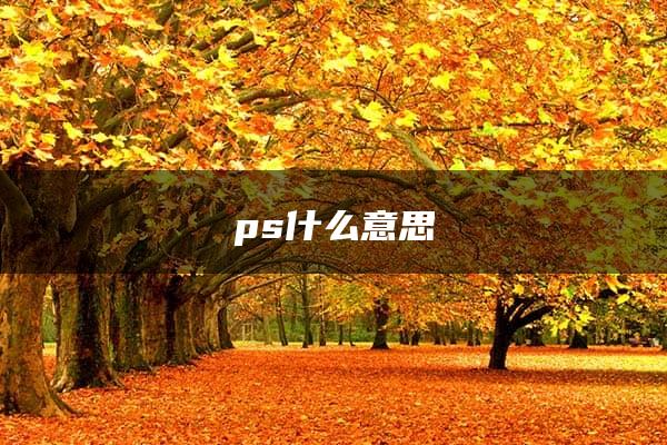 ps什么意思