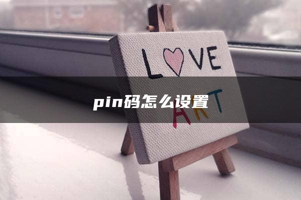 pin码怎么设置