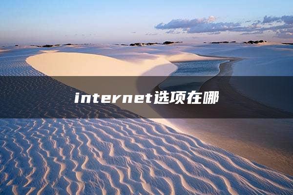 internet选项在哪