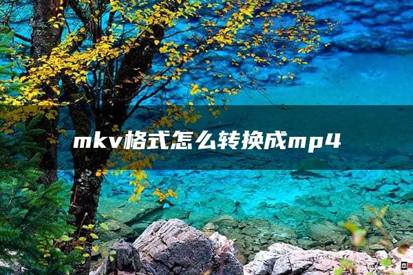 mkv格式怎么转换成mp4