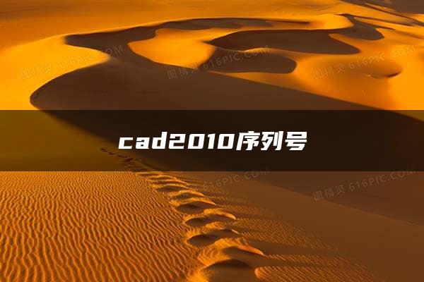 cad2010序列号