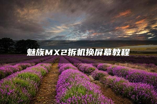 魅族MX2拆机换屏幕教程