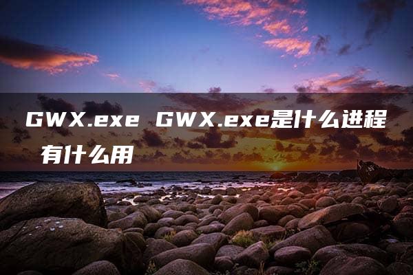 GWX.exe GWX.exe是什么进程 有什么用