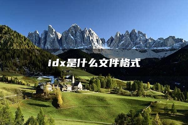 idx是什么文件格式