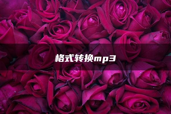 格式转换mp3