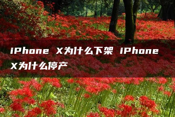 iPhone X为什么下架 iPhone X为什么停产