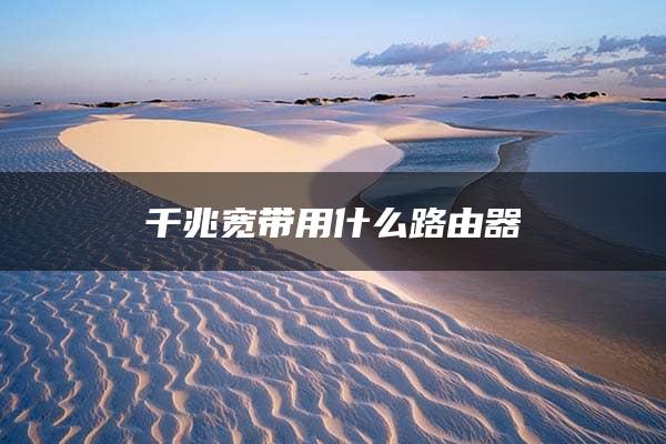 千兆宽带用什么路由器