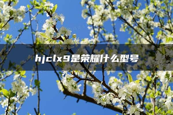 hjclx9是荣耀什么型号