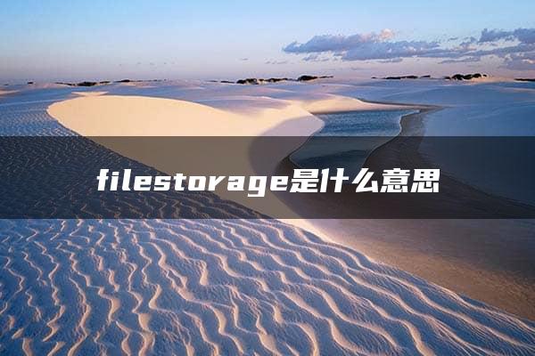 filestorage是什么意思