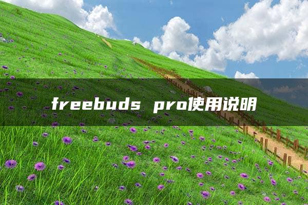 freebuds pro使用说明