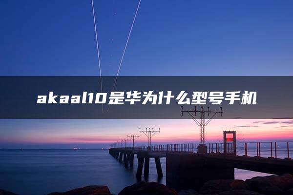 akaal10是华为什么型号手机