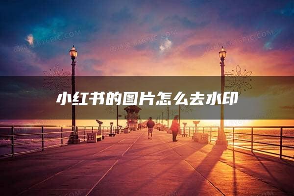 小红书的图片怎么去水印