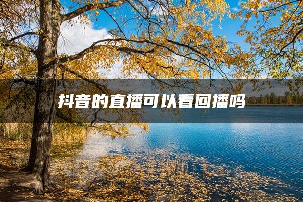 抖音的直播可以看回播吗