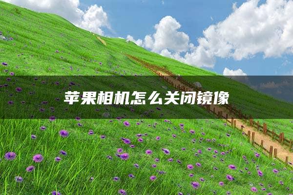 苹果相机怎么关闭镜像