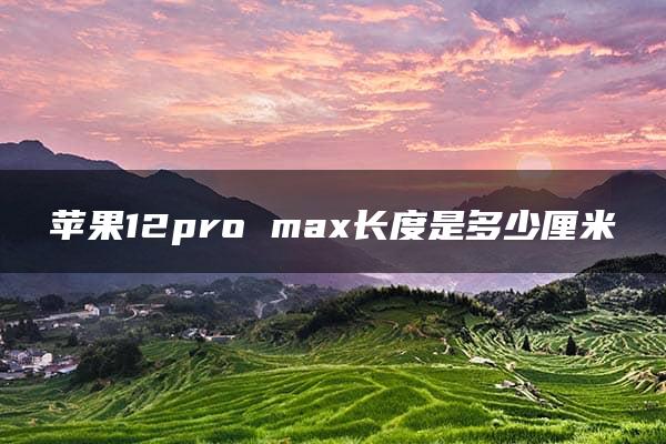 苹果12pro max长度是多少厘米