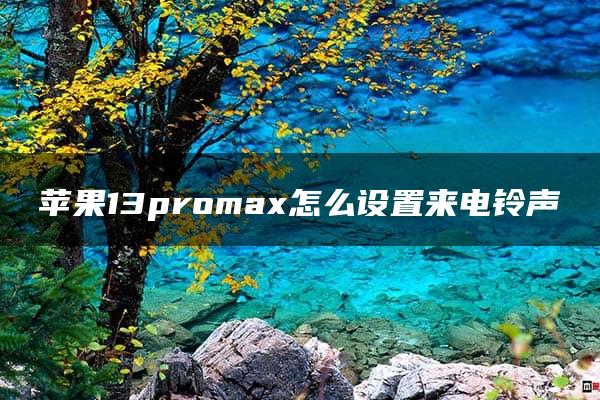 苹果13promax怎么设置来电铃声