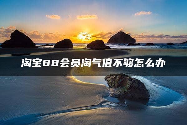 淘宝88会员淘气值不够怎么办