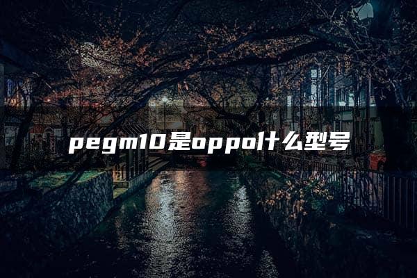 pegm10是oppo什么型号