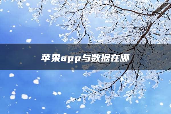 苹果app与数据在哪