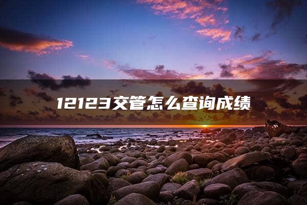 12123交管怎么查询成绩