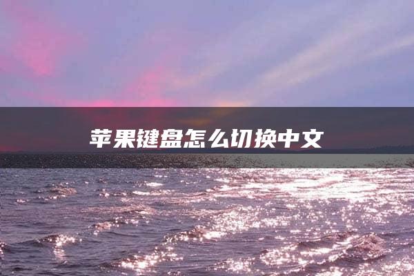 苹果键盘怎么切换中文