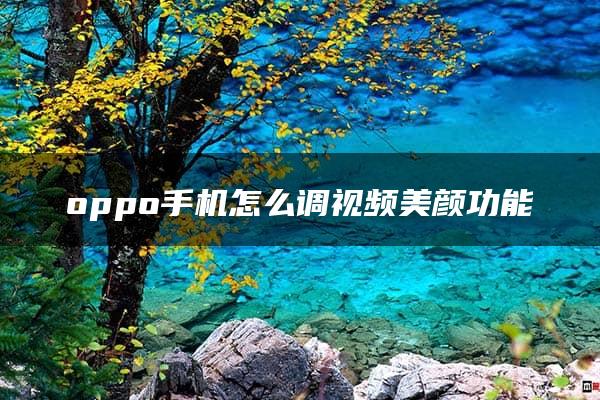 oppo手机怎么调视频美颜功能