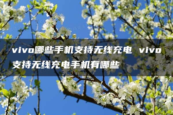 vivo哪些手机支持无线充电 vivo支持无线充电手机有哪些