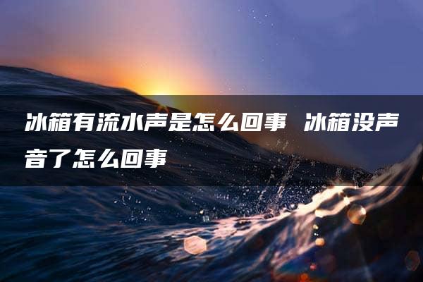 冰箱有流水声是怎么回事 冰箱没声音了怎么回事