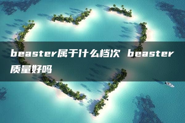 beaster属于什么档次 beaster质量好吗