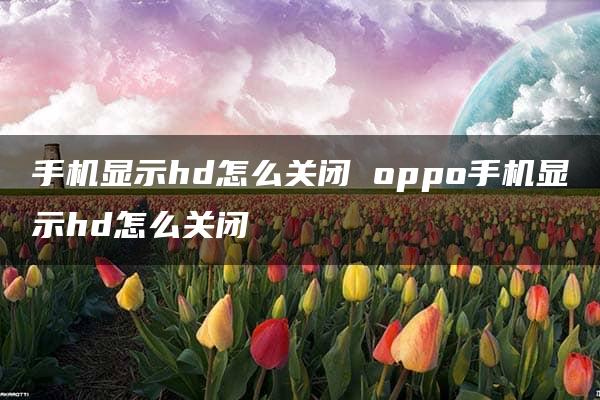 手机显示hd怎么关闭 oppo手机显示hd怎么关闭