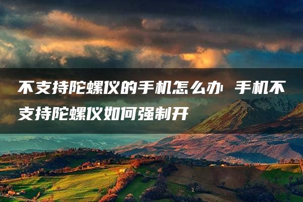 不支持陀螺仪的手机怎么办 手机不支持陀螺仪如何强制开