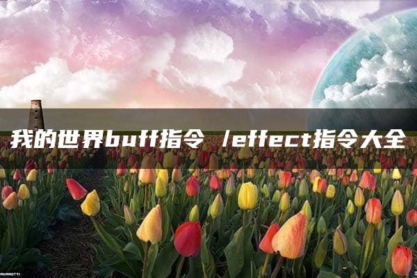 我的世界buff指令 /effect指令大全