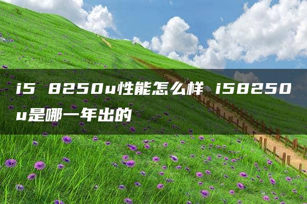 i5 8250u性能怎么样 i58250u是哪一年出的