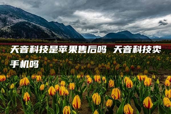 天音科技是苹果售后吗 天音科技卖手机吗