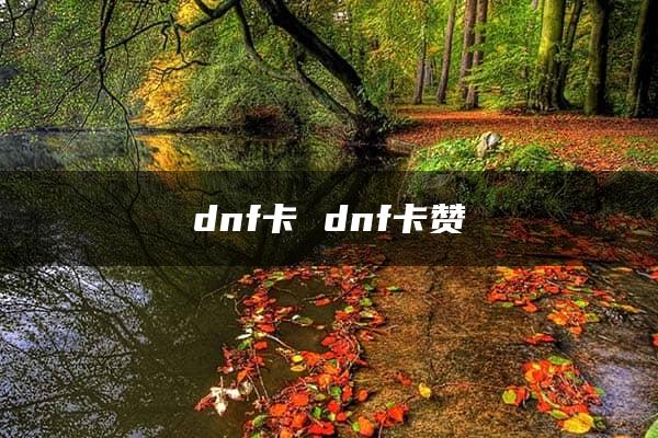 dnf卡 dnf卡赞