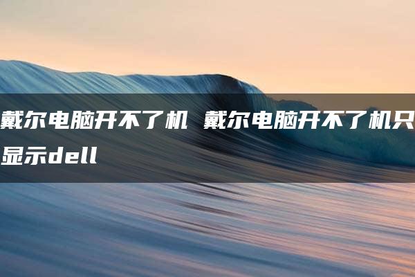 戴尔电脑开不了机 戴尔电脑开不了机只显示dell